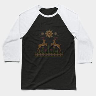 retro knitted deers Baseball T-Shirt